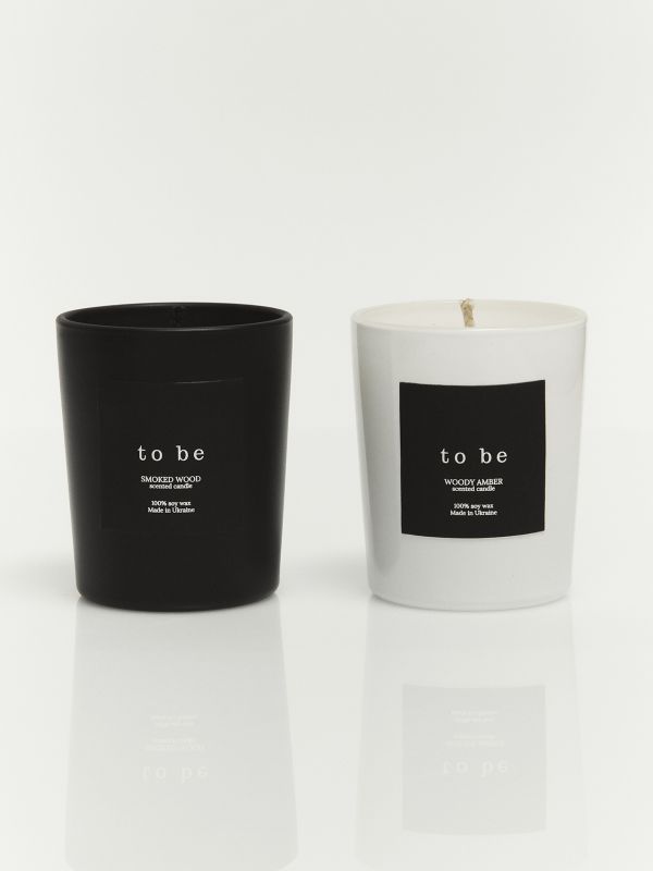 Набір парфумованих свічок  WOODY AMBER та SMOKED WOOD