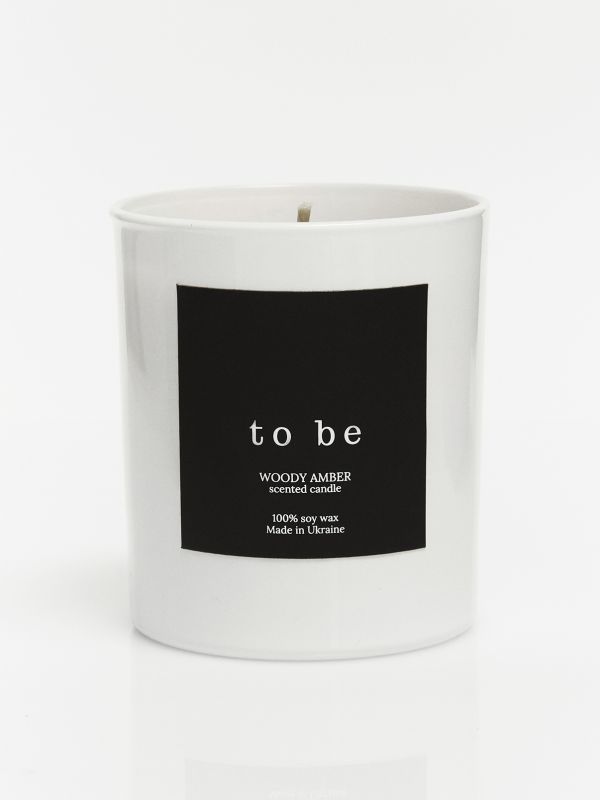 Парфумована соєва свічка WOODY AMBER