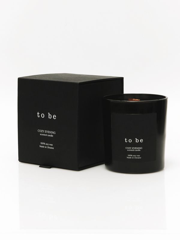Парфумована свічка з білого соєвого воску COZY EVENING у подарунковій коробці